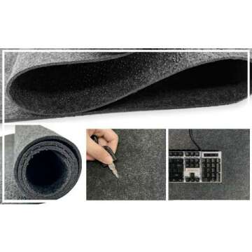 DAWNTREES Large 40''x16'' Felt Desk Pad for Protection
