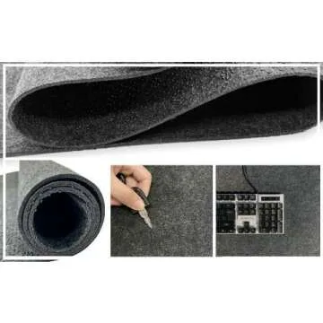 DAWNTREES Large 40''x16'' Felt Desk Pad for Protection