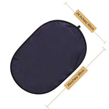 Photo Light Reflector 24x36 Inches/ 60x90 cm 5 in 1 Diffuser Photography Collapsible with Bag and Reflector Holder Clips for Studio Outdoor Lighting, Translucent, Silver, Gold, White and Black