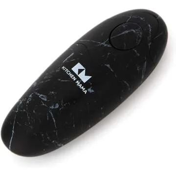 Kitchen Mama Electric Can Opener 2.0 - Marble Black, Upgraded Blade & Smooth Edge