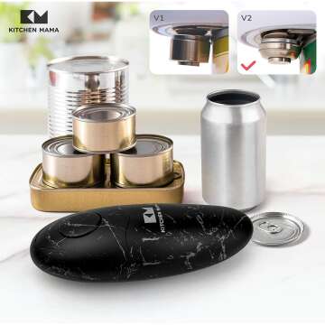 Electric Can Opener 2.0 - Marble Black with Lid Lift