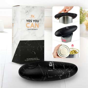 Electric Can Opener 2.0 - Marble Black with Lid Lift