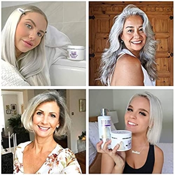 BOLD UNIQ Purple Hair Mask - Toner For Blonde, Platinum, Bleached, Silver, Gray, Ash & Brassy Hair - Remove Yellow Tones & Condition Dry, Damaged Hair - Cruelty Free & Vegan - 6.76oz