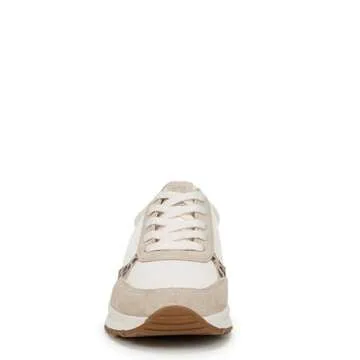 Naturalizer Womens Shay Lace Up Fashion Sneaker Sneaker White/Leopard Leather 8 M