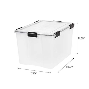 IRIS USA 74 Quart Weathertight Storage Bin Tote