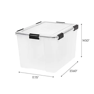 IRIS USA 74 Quart Weathertight Storage Bin Tote