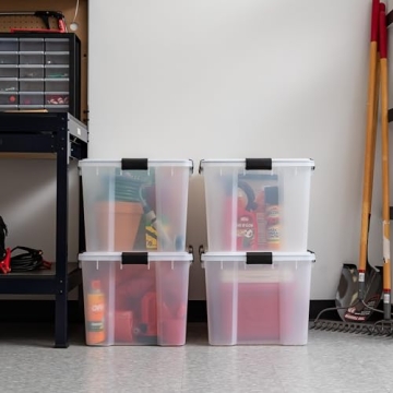 IRIS USA 74 Quart Weathertight Storage Bin Tote