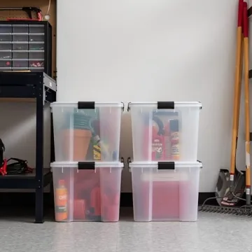 IRIS USA 74 Quart Weathertight Storage Bin Tote