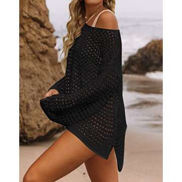 Stylish ZESICA Women’s Crochet Beach Cover Up Tunic