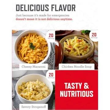 READYWISE - Breakfast & Entrée Box Kit, 100 Servings, 5 Boxes, Freeze Dried Food, MRE, Emergency Kit, for Hiking, Camping Essentials, Hurricane Preparedness Items, & Food Storage, 25-Year Shelf Life