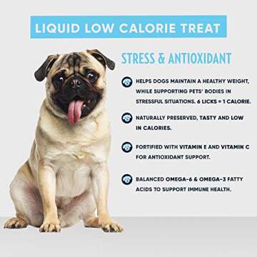 LIQ Stress & Antioxidant Liquid Dog Treat - Low-Calorie Healthy Snacks