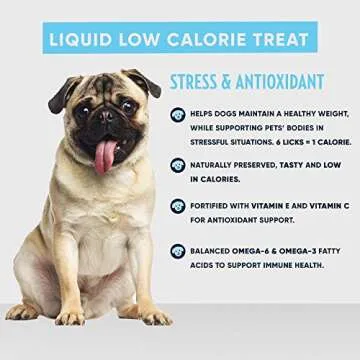 LIQ Stress & Antioxidant Liquid Dog Treat - Low-Calorie Healthy Snacks