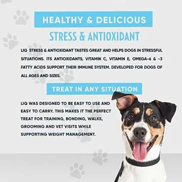LIQ Stress & Antioxidant Liquid Dog Treat - Low-Calorie Healthy Snacks