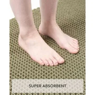 Stylish and Absorbent Waffle Bath Runner Mat