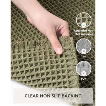 Stylish and Absorbent Waffle Bath Runner Mat