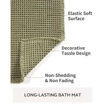 Stylish and Absorbent Waffle Bath Runner Mat