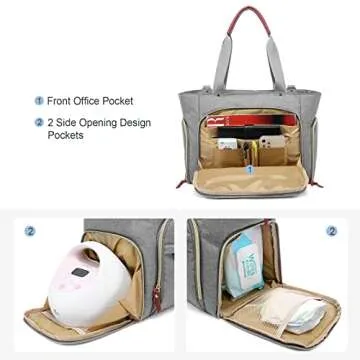 LOVEVOOK Diaper Bag Tote Set for Stylish Parenting