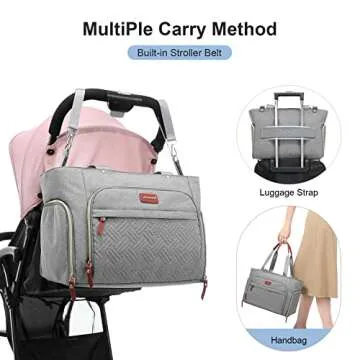 LOVEVOOK Diaper Bag Tote Set for Stylish Parenting