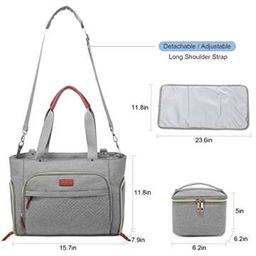 LOVEVOOK Diaper Bag Tote Set for Stylish Parenting