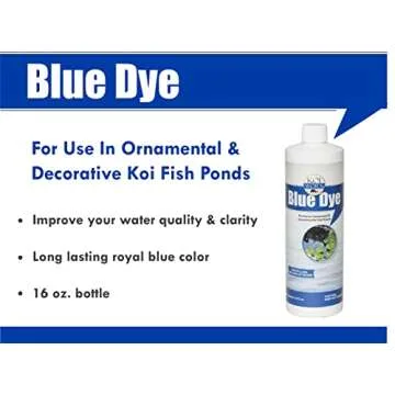 KoiWorx Blue Dye - Ornamental and Decorative Pond Dye, Water Features and Fountains, Safe for Koi - ...