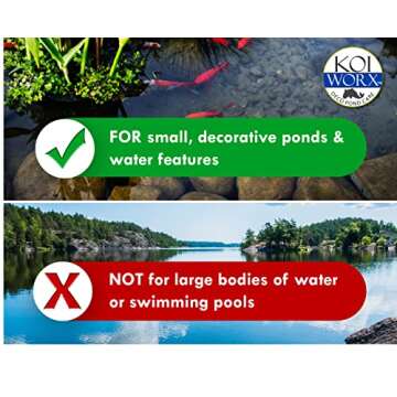 KoiWorx Blue Dye - Safe Ornamental Pond Color Enhancer