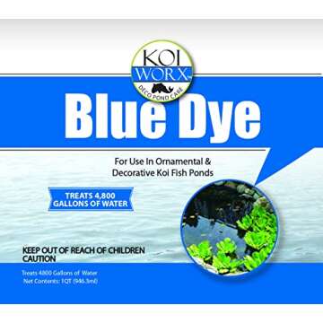 KoiWorx Blue Dye - Safe Ornamental Pond Color Enhancer
