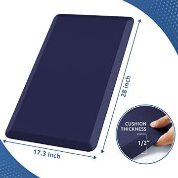 KitchenClouds Kitchen Mat Cushioned Anti Fatigue Rug 17.3"x28" Waterproof Non Slip Standing Desk Mat...