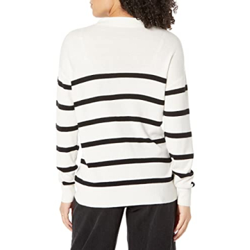 The Drop Women's Meena Loose Fit Open Collar Sweater