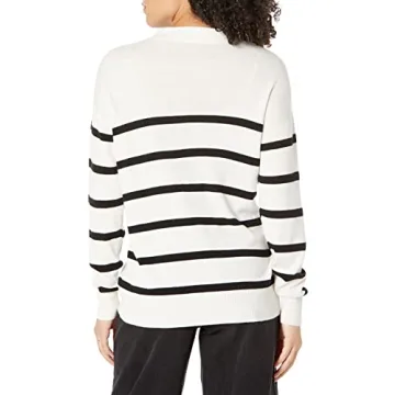 The Drop Women's Meena Loose Fit Open Collar Sweater