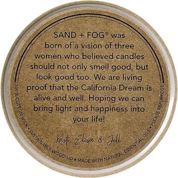 Sand + Fog Scented Candle - Fresh Cut Pine – Additional Scents and Sizes – 100% Cotton Lead-Free Wick - Luxury Air Freshening Jar Candles - Perfect Home Decor – 12oz …