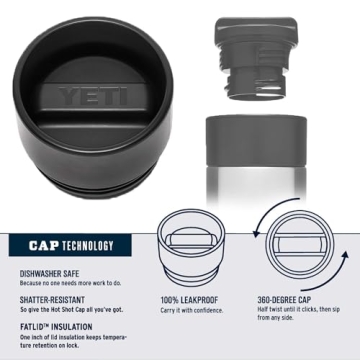 Yeti Rambler 18 Oz Hotshot Bottle Black Insulated