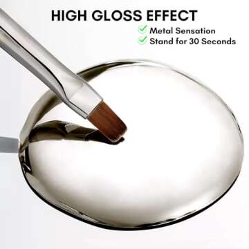 Makartt Chrome Gel Nail Polish: 8ml Metallic Gel Nail Polish, Gold 3D Metal Painting Gel for Nail Art Soak off UV/LED Glossy Mirror Effect Nail Glue Gel for Home Salon DIY Manicure