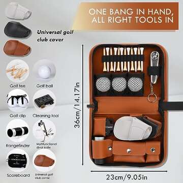 Golf Accessories Kit with High-Grade Handbag for Enthusiasts