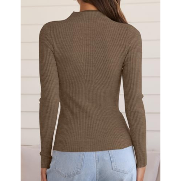 Stylish ZESICA Slim Fit Mock Turtleneck Knit Sweater
