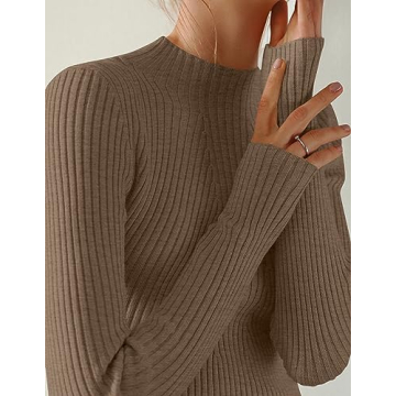 Stylish ZESICA Slim Fit Mock Turtleneck Knit Sweater