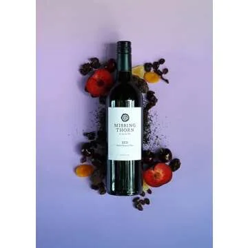 Missing Thorn Red Alcohol-Removed Malbec Wine by Aaron Pott - Sip Clean Non-alcoholic wine with Rich Black Cherry & Plum Notes - Low Sugar, Vegan, Gluten-Free