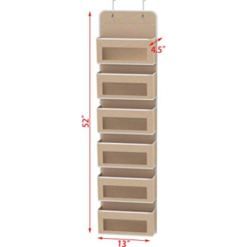 6-Pocket Clear Window Door Organizer for Easy Storage