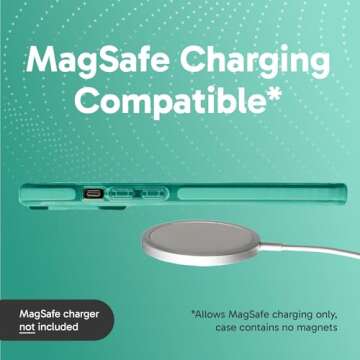 SteepLab Barrier Case for iPhone - Impact Absorbing Case with Full Body Protection and Raised Bezel (Polished Turquoise Blue, iPhone 13 Pro Max)