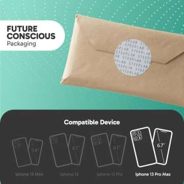 SteepLab Barrier Case for iPhone - Impact Absorbing Case with Full Body Protection and Raised Bezel (Polished Turquoise Blue, iPhone 13 Pro Max)