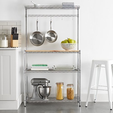 Amazon Basics 3-Tier Kitchen Bakers Rack Durable Storage