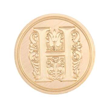 Yoption Letter H Wax Seal Stamp - Vintage Floral Design for Weddings and Crafts