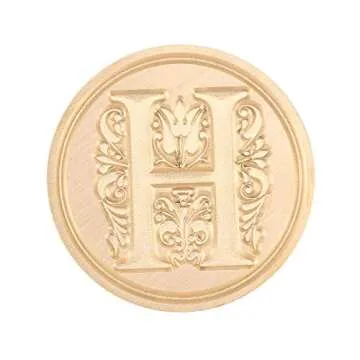 Yoption Letter H Wax Seal Stamp - Vintage Floral Design for Weddings and Crafts