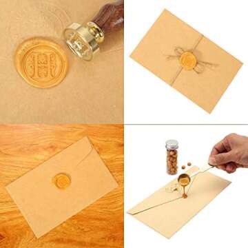 Yoption Letter H Wax Seal Stamp for Invitations and Gifts