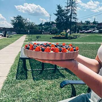 Mora Ceramic Tart Pan, 9.5 Inch Large Porcelain Baking Dish for Tarts, Quiche, Pie, Flan etc. Fluted Ruffled Edge, Oven, Microwave, Freezer, and Dishwasher safe - Great Gift For Bakers - Chai