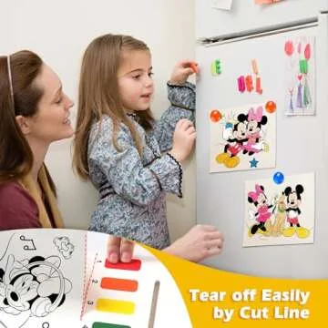 Paint with Water Coloring Book for Kids, 3 in 1 Watercolor Painting Books Kit for Kids Ages 4 5 6 7 8, Cute Cartoon Character Water Color Paint Set Art Craft Gift for Drawing with 2 Brushes