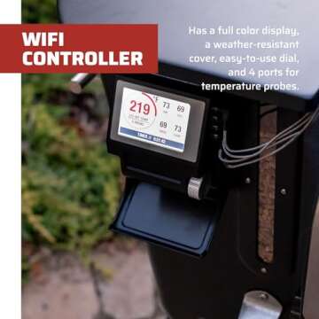 Camp Chef Woodwind WIFI 24" Grill with Sidekick Flat Top - Pellet Grill & Smoker for Outdoor Cooking - Bluetooth & WIFI Connectivity - 160°F to 500°F Range - 811 Sq In Total Rack Surface Area