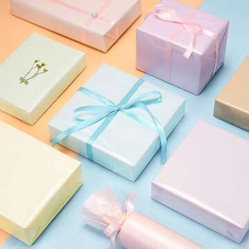 Larcenciel 70 Sheets Tissue Paper, Metallic Gift Tissue Paper for Gift Bags, Gift Wrapping & Packagi...