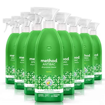 Method Antibacterial All Purpose Cleaner Spray, Bamboo - 28 oz (Pack of 8) Kills 99.9% of Germs