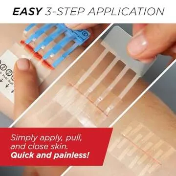 Clozex Emergency Laceration Closures - Repair Wounds Without Stitches. FDA Cleared FSA HSA Eligible Skin Closure Device for 3 Individual Wounds Or Combine for Total Length of 3 3/8 Inches