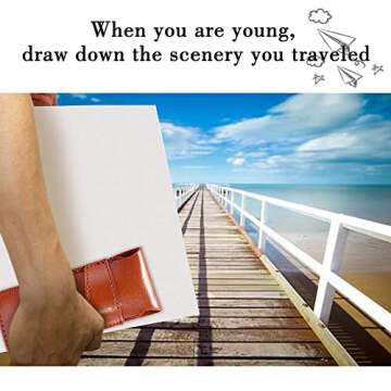 Travel Watercolor Brushes, Round Extra Long Synthetic Sable Pocket Paint Brushes with Protective Case Handle, Perfect for Watercolor Acrylics Gouache Ink 3pcs